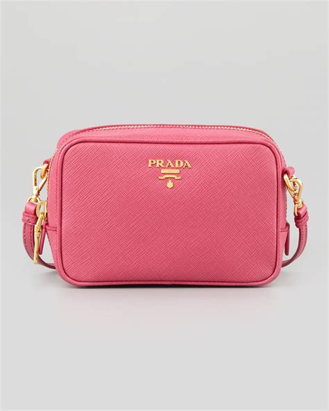 prada saffiano crossbody pink